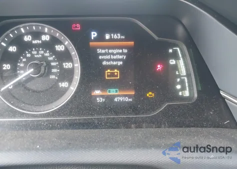 2021 Hyundai Ioniq Hybrid Blue из США, поврежденный, VIN KMHC65LC8MU252748